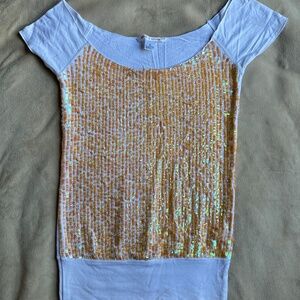 Alice olive sequined top tank XS
